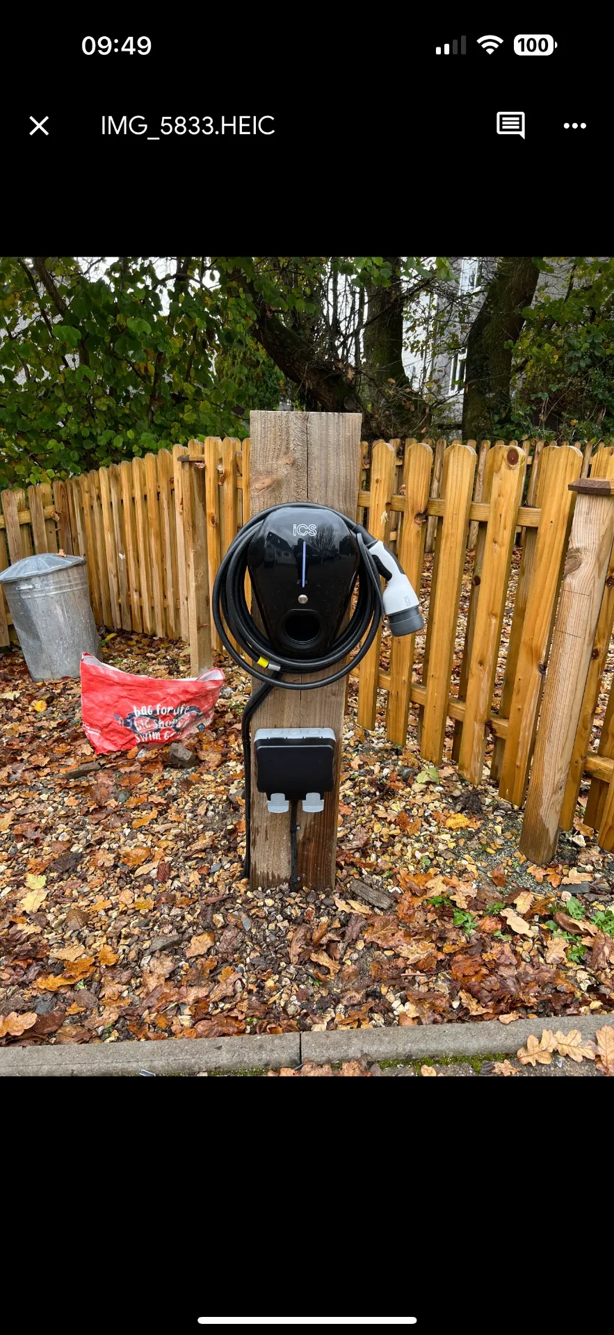 Workplace EV charging post